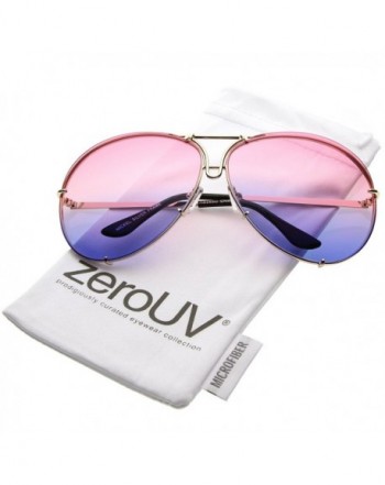 zeroUV Oversize Gradient Aviator Sunglasses