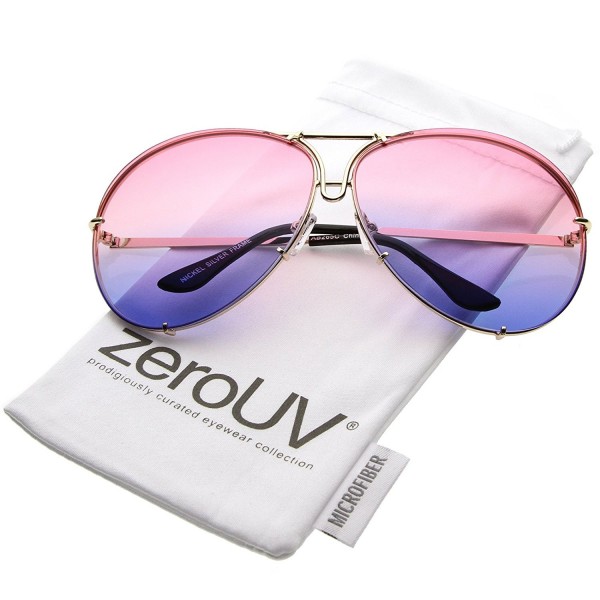 zeroUV Oversize Gradient Aviator Sunglasses