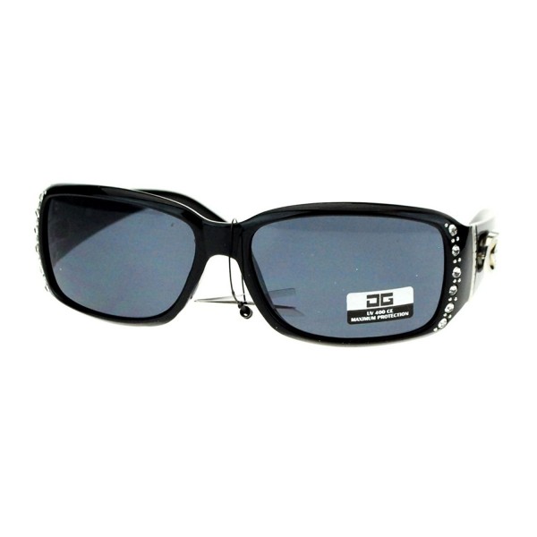 Eyewear Rhinestones Sunglasses Rectangular Designer