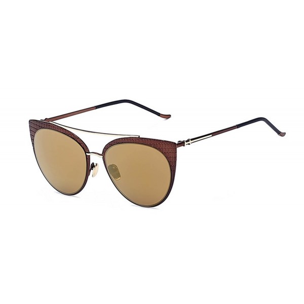 Womens Designer Sunglasses Shades 86017_c3_Brown_Gold