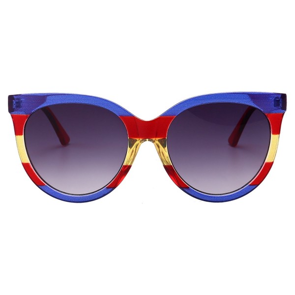 Gobiger Oversized Sunglasses Designer Blue red