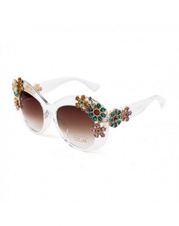 Womens Butterfly Crystal Sunglasses Transparent