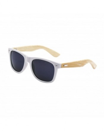 LogoLenses Bamboo Classic Sunglasses White