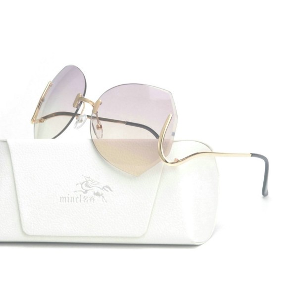unique Design Rimless Sunglasses purple