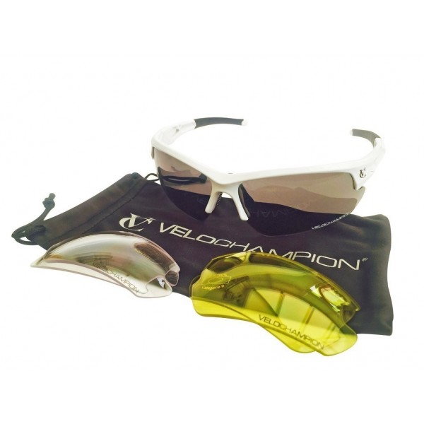 VeloChampion Tornado Sports Sunglasses White