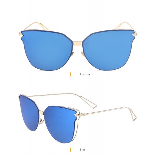 GEELOOK Vintage Mirrored Aviator Sunglasses