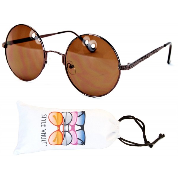 V142 vp Circle Oversized Sunglasses Bronze Brown