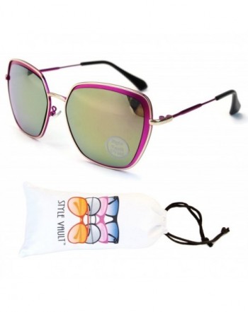 Style Vault Butterfly Sunglasses Magenta Gold