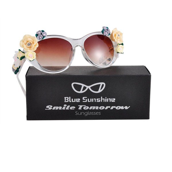 Sunglasses Oversized Glasses Flowers Protection