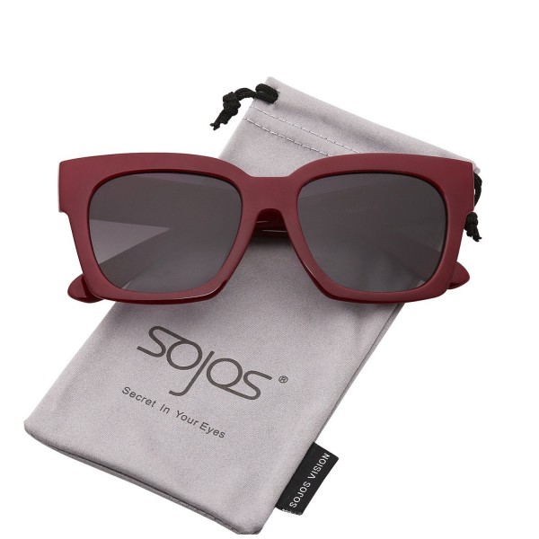 Oversized Fashion Sunglasses Burgundy Multicoloured