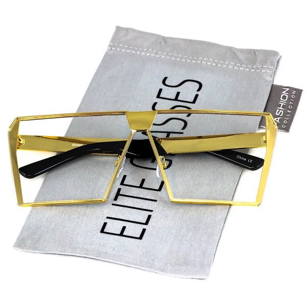 Elite Oversized Square Silver Sunglasses