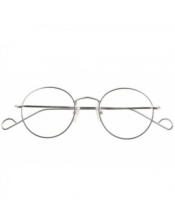 Beison Retro Round Glasses Silver