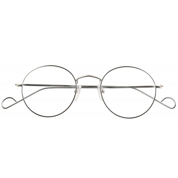 Beison Retro Round Glasses Silver