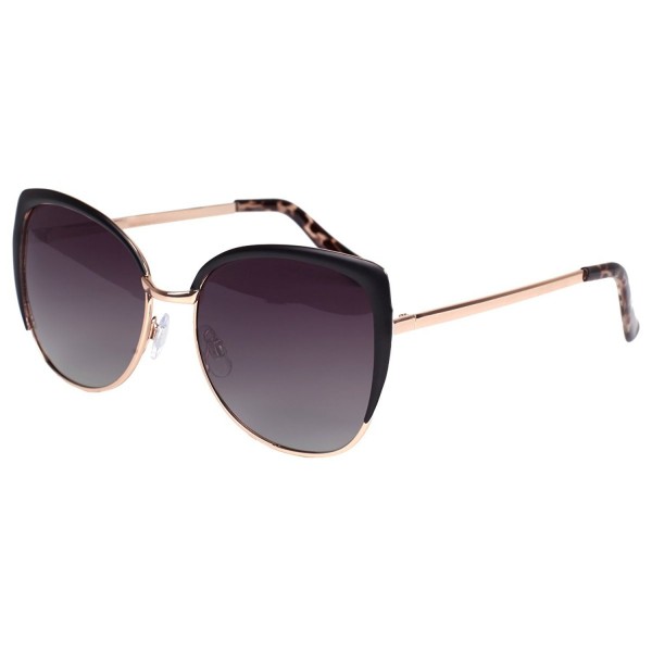 VIVIENFANG Semi Rimless Oversized Sunglasses 86447B