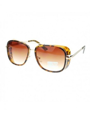 Breaker Rectangular Aviator Sunglasses Tortoise