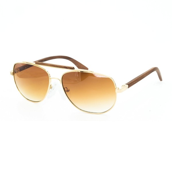 Bamboo rosewood aviator sunglasses sweat