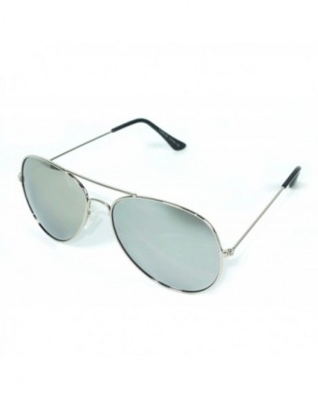 Mirrored Aviator Sunglasses Silver Unisex