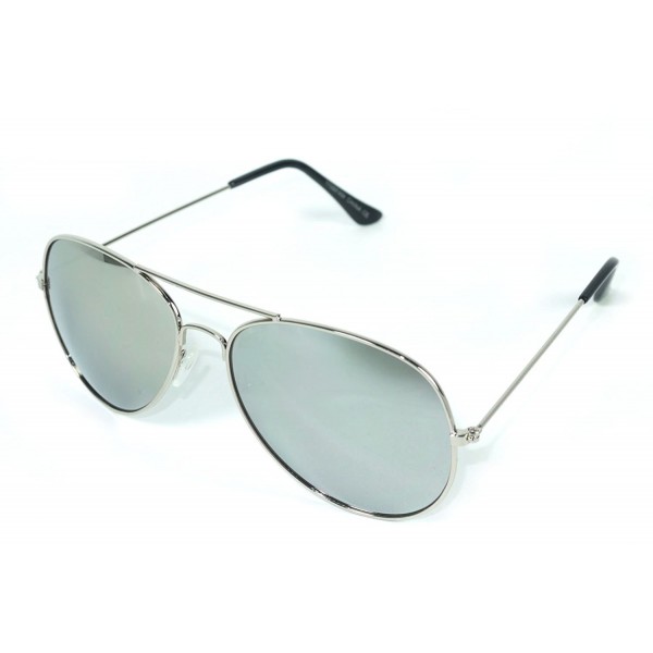 Mirrored Aviator Sunglasses Silver Unisex