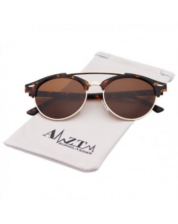 AMZTM Semi Rimless Reflective Sunglasses Tortoiseshell