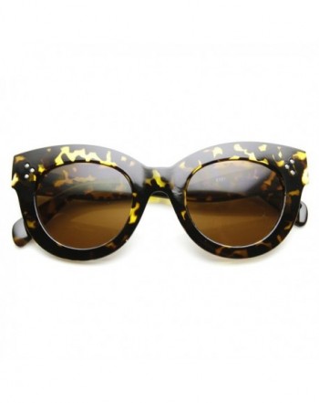 zeroUV Fashion Oversized Sunglasses Yellow Tortoise